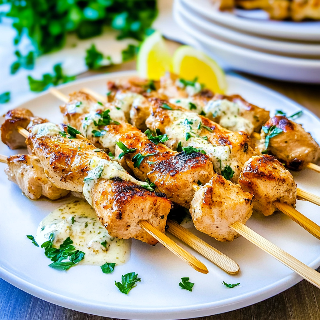 Recipe preparation for Ginger Chicken Skewers