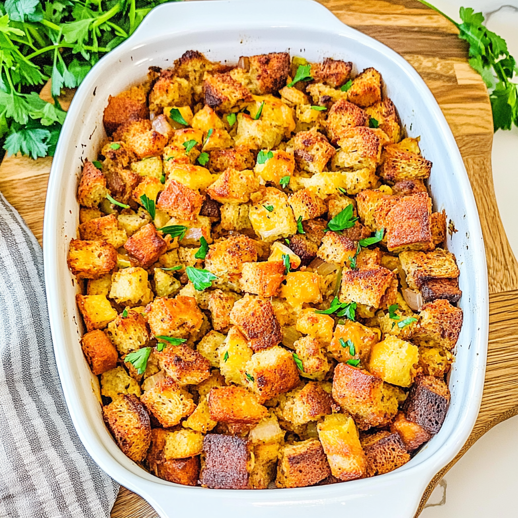 Recipe preparation for Gluten-Free Stuffing