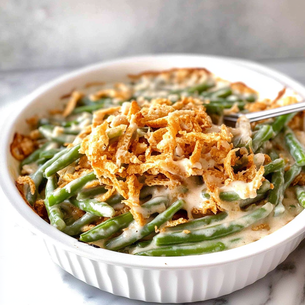 Recipe preparation for green bean casserole