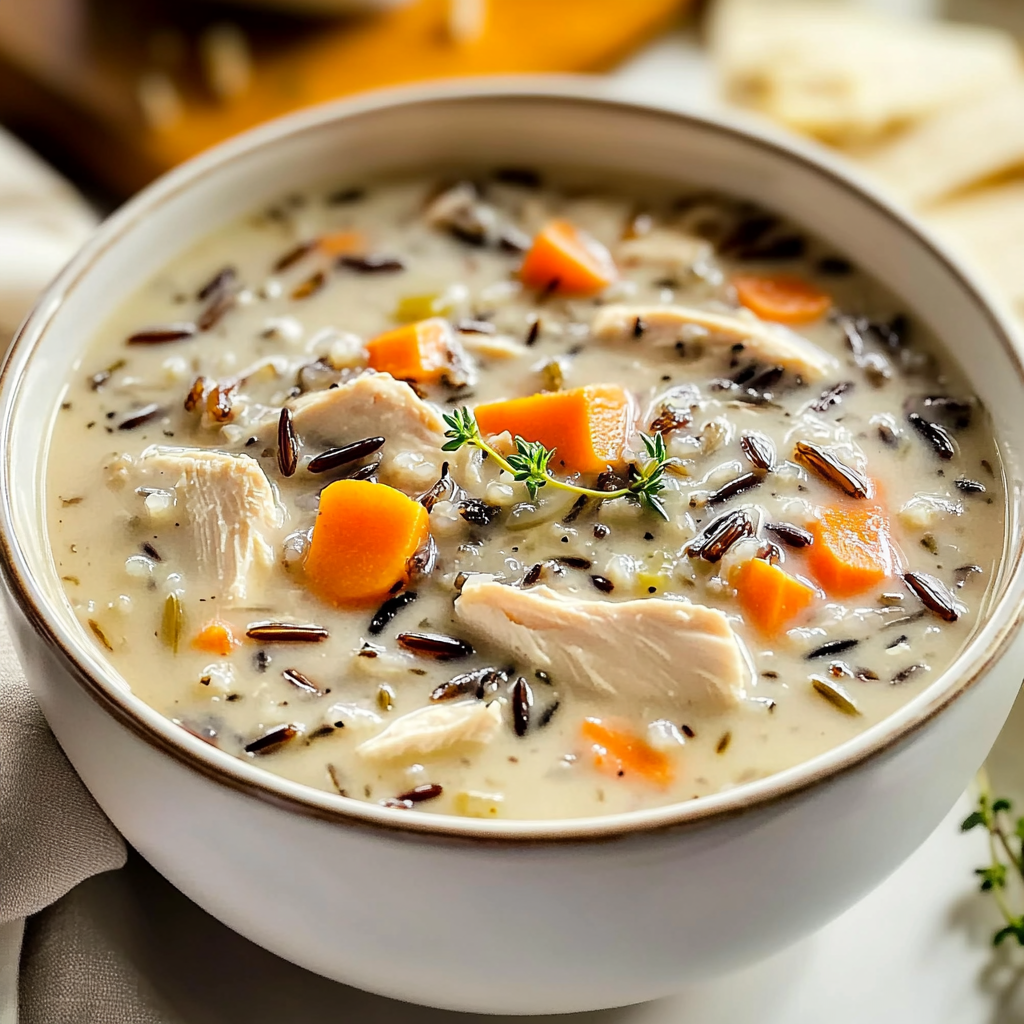 Recipe preparation for Chicken & Wild Rice Soup