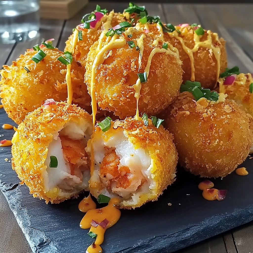 Recipe preparation for Shrimp Crab Nacho Corn Dogs