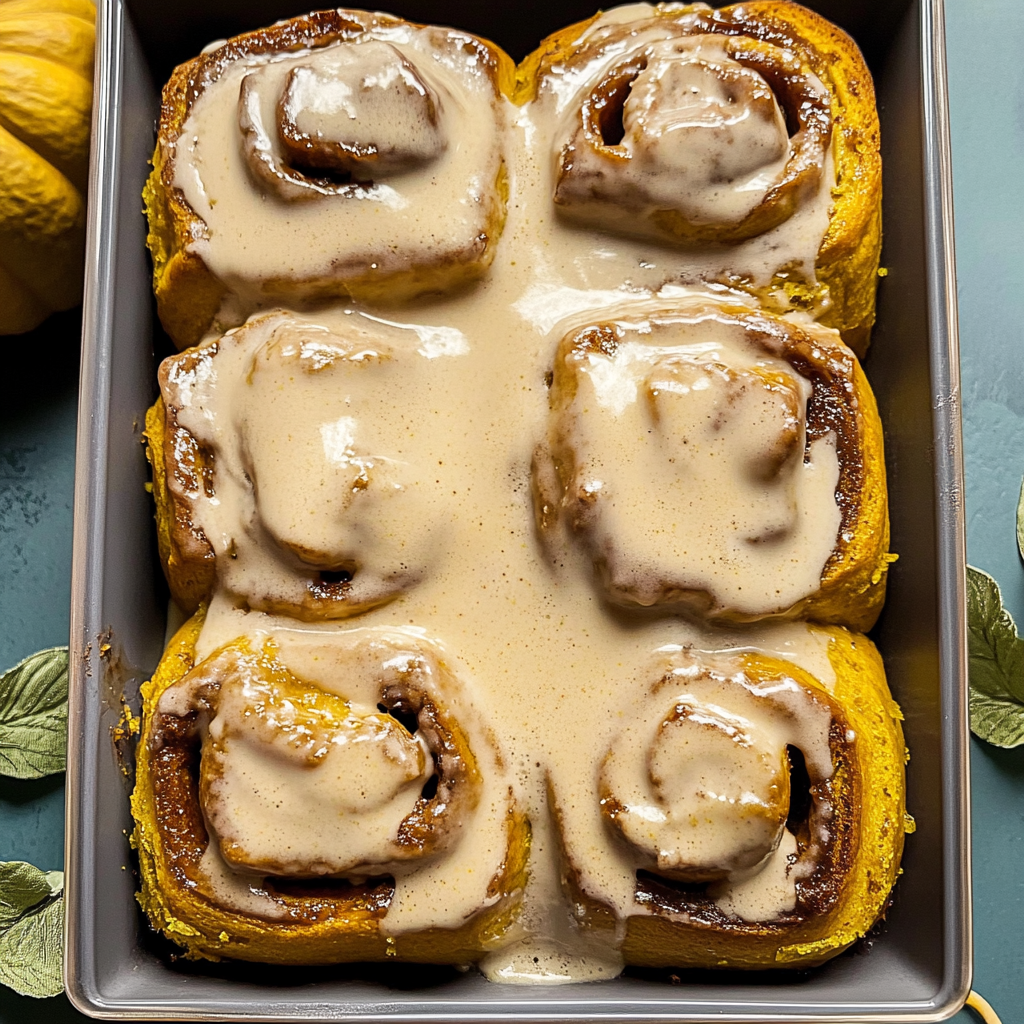 Recipe preparation for Homemade Pumpkin Chai Cinnamon Rolls