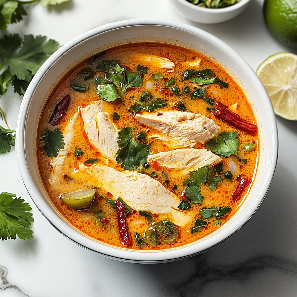 Recipe preparation for Chicken Tom Yum Soup