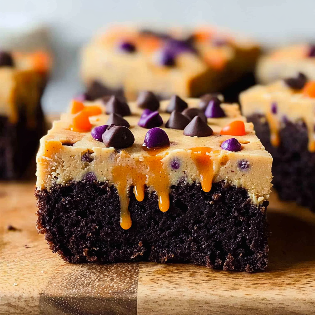 Recipe preparation for Halloween Brookies