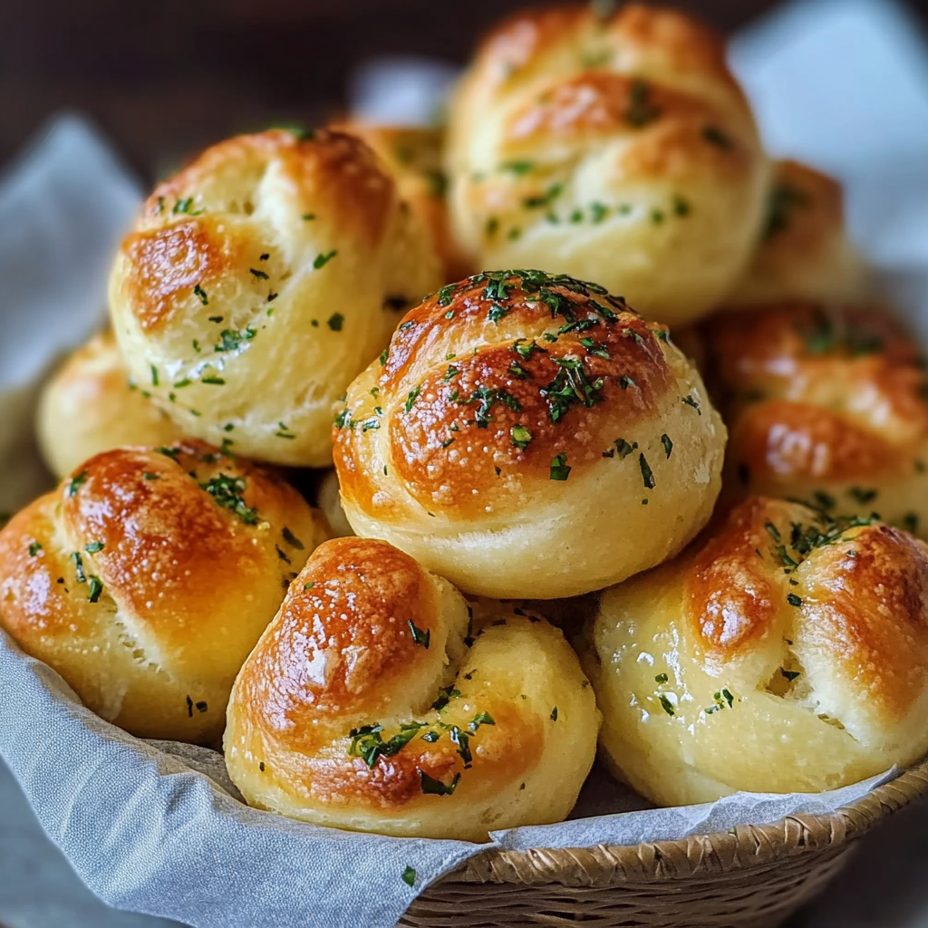 Recipe preparation for Gluten Free Garlic Knots Recipe