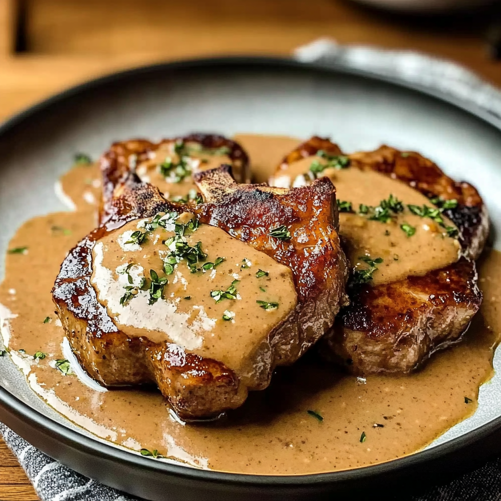 Recipe preparation for Smothered Pork Chops