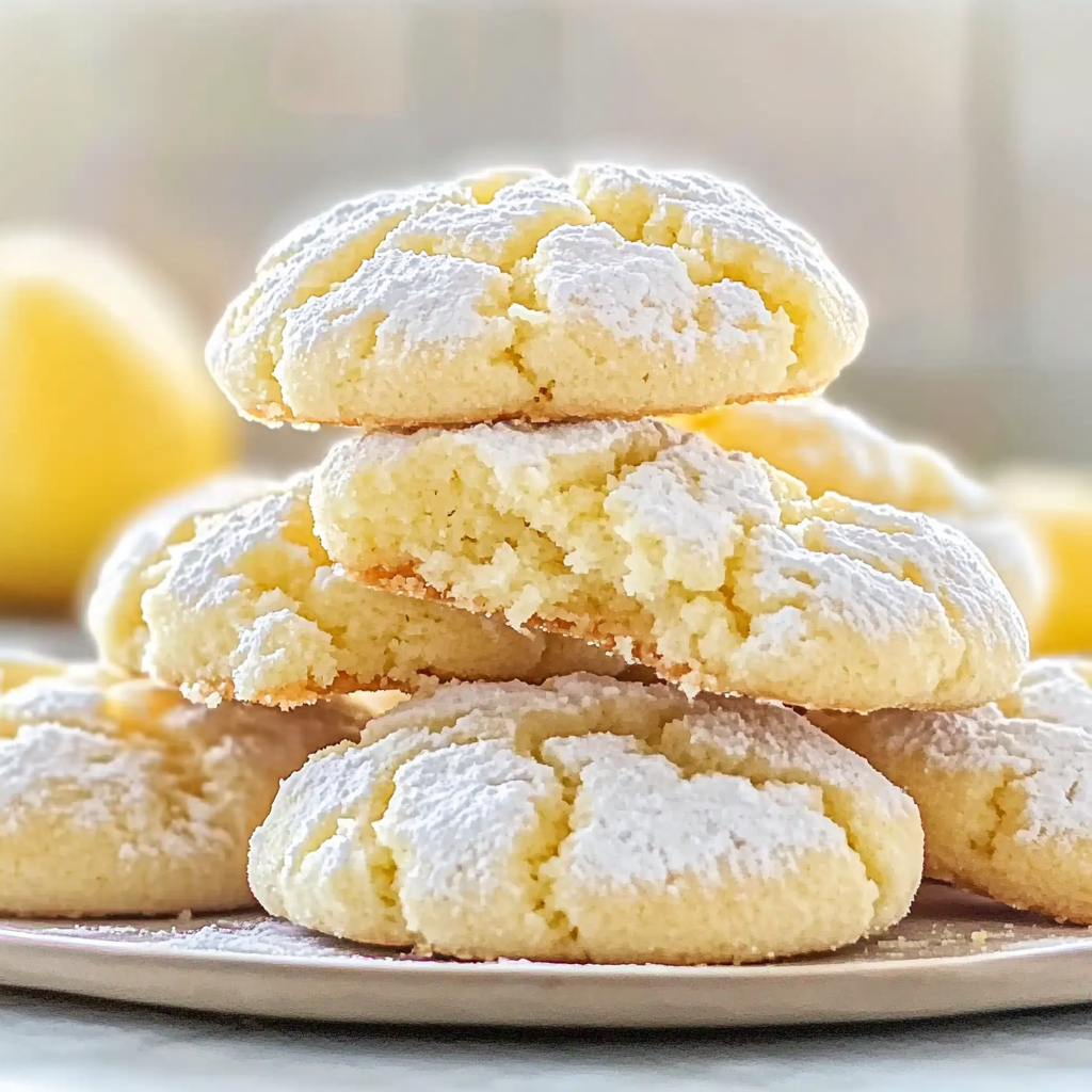 Recipe preparation for Lemon Gooey Butter Cookies