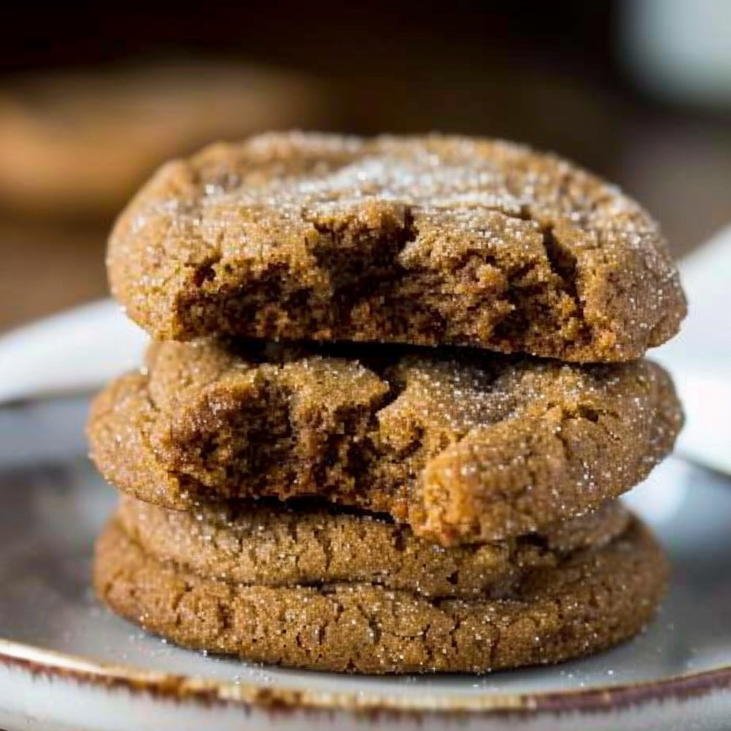 Recipe preparation for Soft Chewy Ginger Molasses Cookies