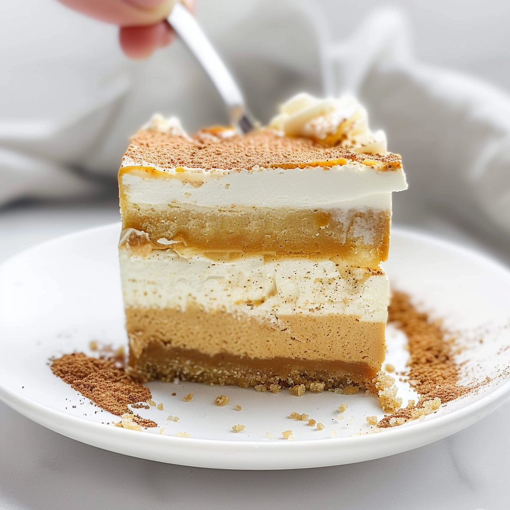 Recipe preparation for Pumpkin Spice Cheesecake Bars
