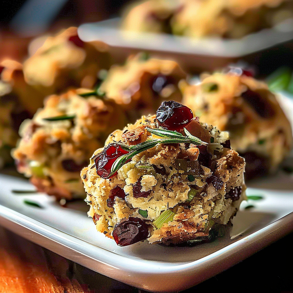 Recipe preparation for Cranberry Orange Stuffing Balls