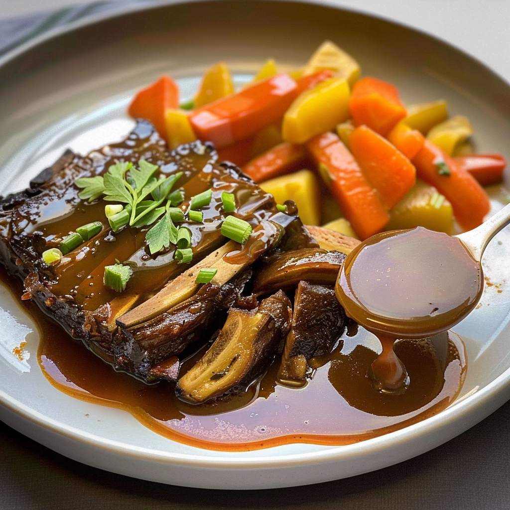 Recipe preparation for Red Wine-Braised Short Ribs