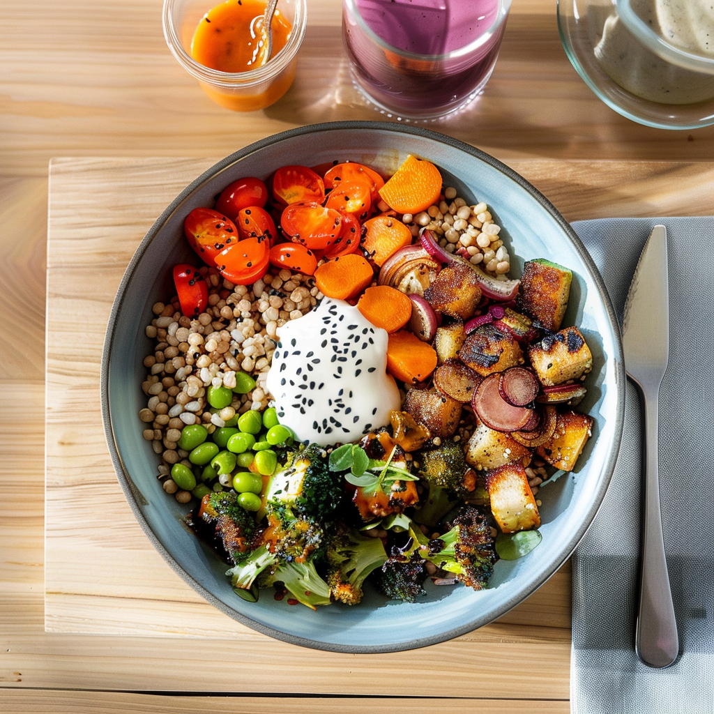 Recipe preparation for Winter Lunch Bowls
