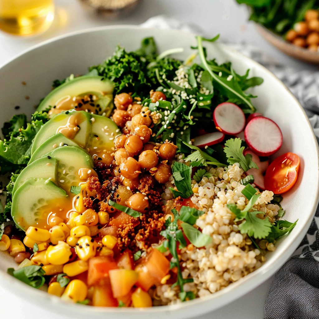 Recipe preparation for Quinoa Grain Bowl