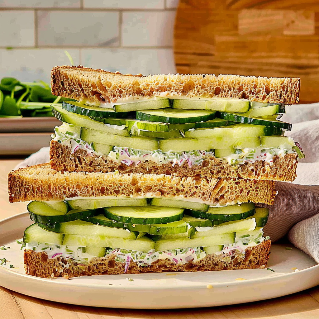 Recipe preparation for Cucumber Sandwich