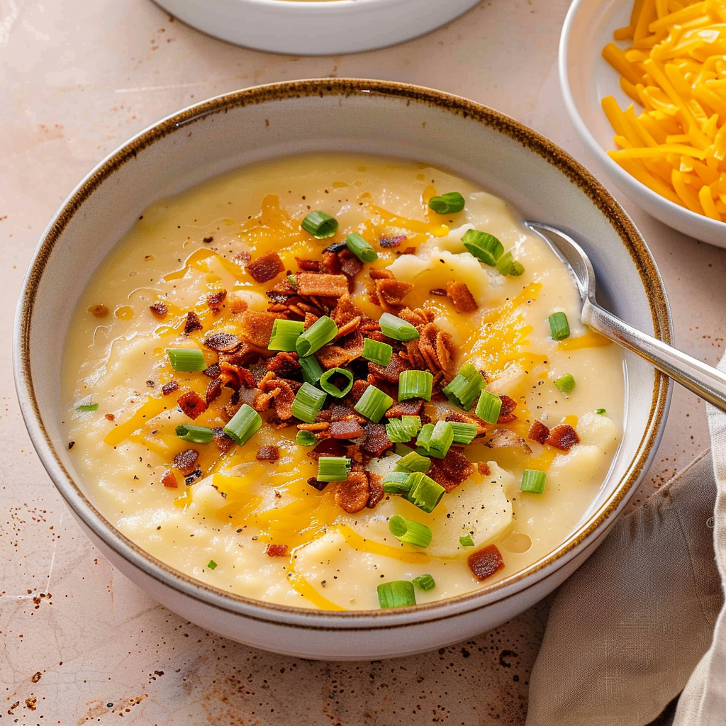 Recipe preparation for Loaded Potato Soup