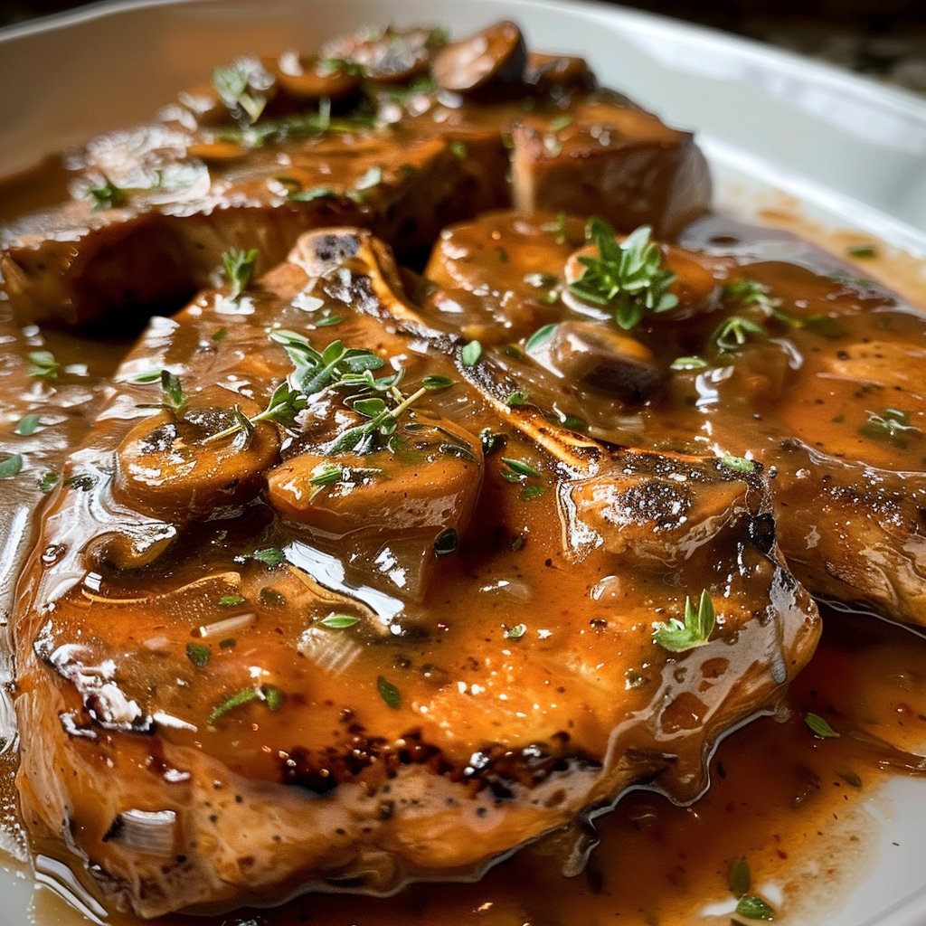 Recipe preparation for Crock Pot Smothered Pork Chops