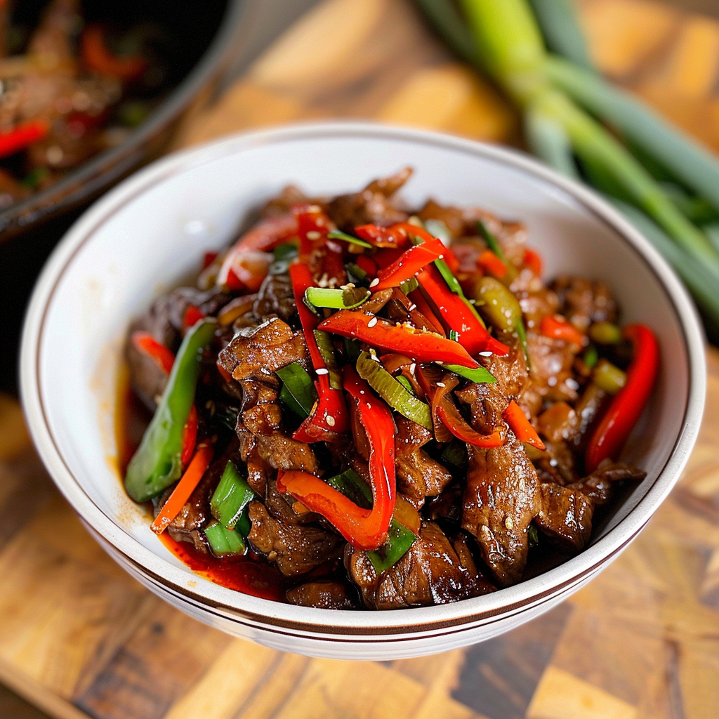 Recipe preparation for Hoisin Beef stir-fry