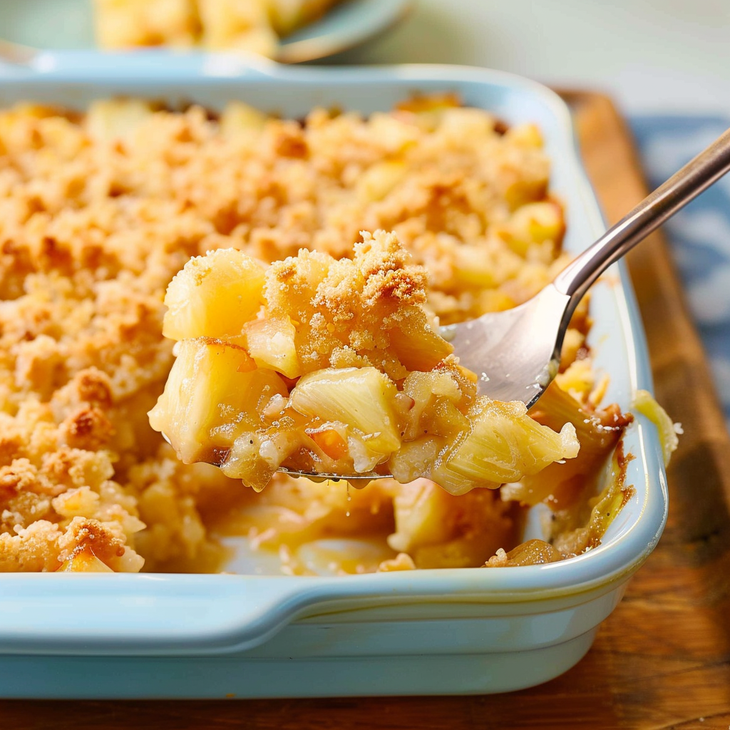 Recipe preparation for Pineapple Casserole