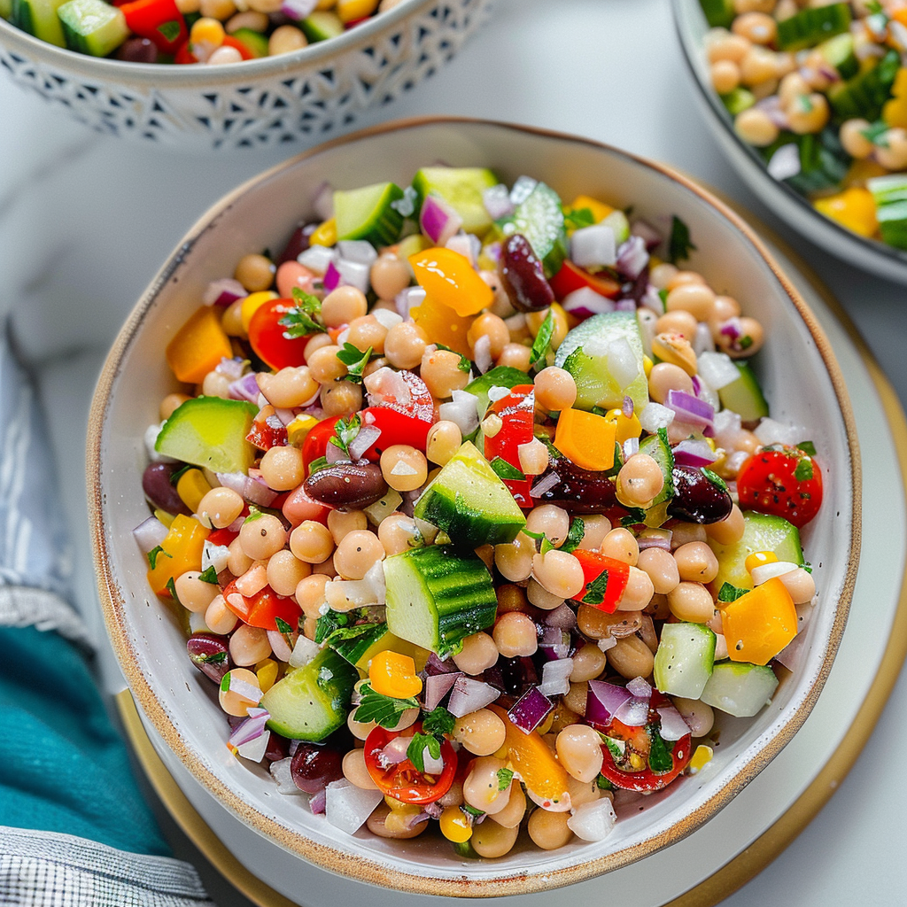 Recipe preparation for Dense Bean Salad