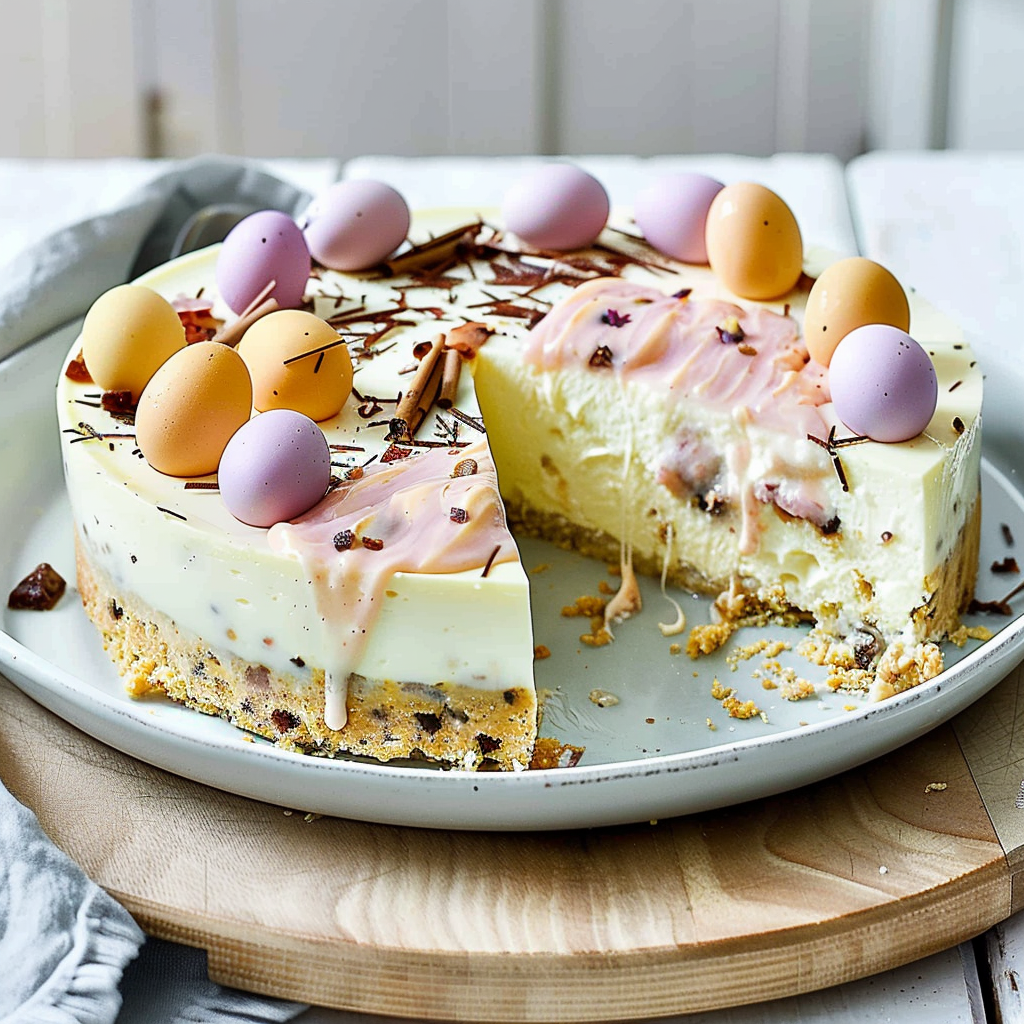 Recipe preparation for Mini egg cheesecake