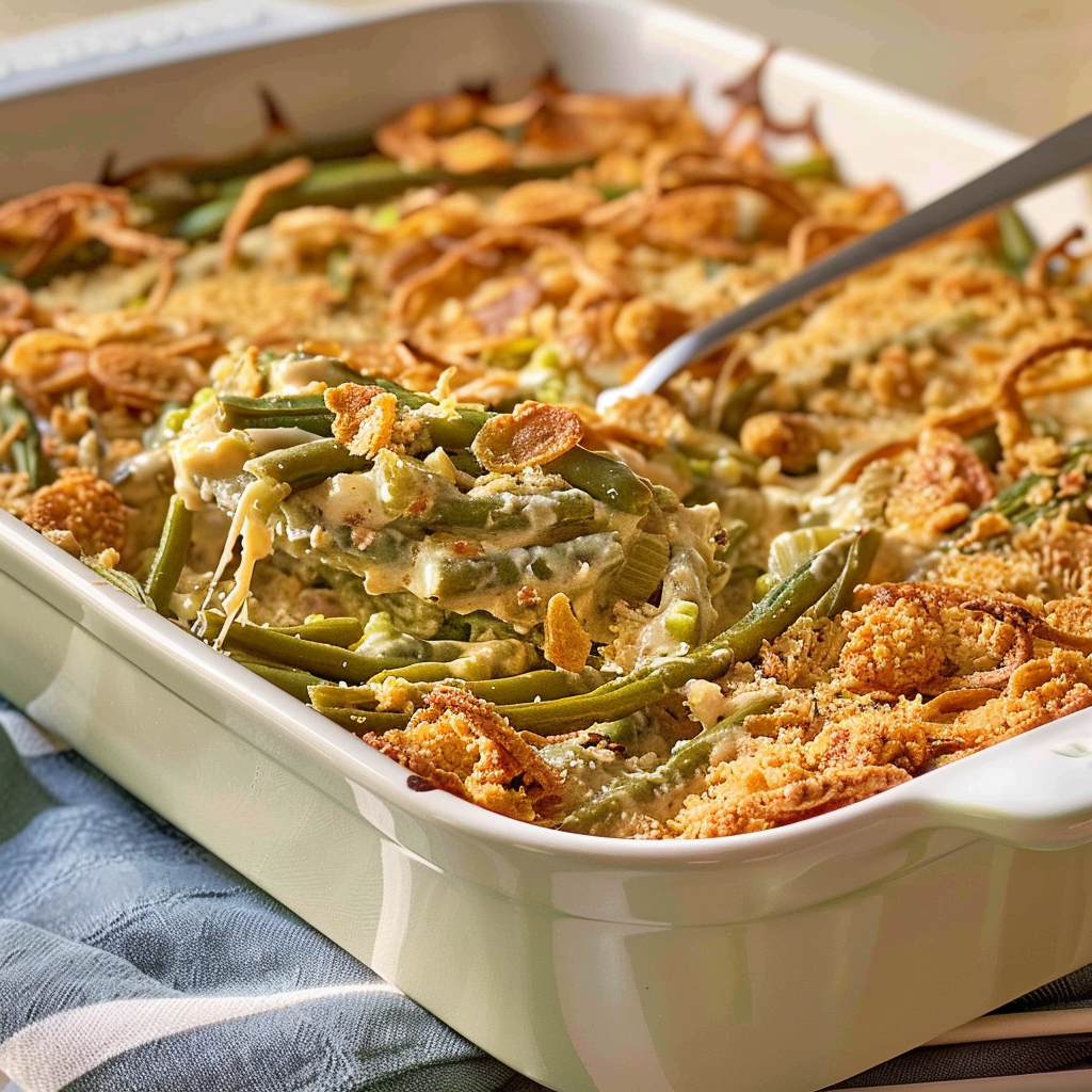 Recipe preparation for Green Bean Casserole