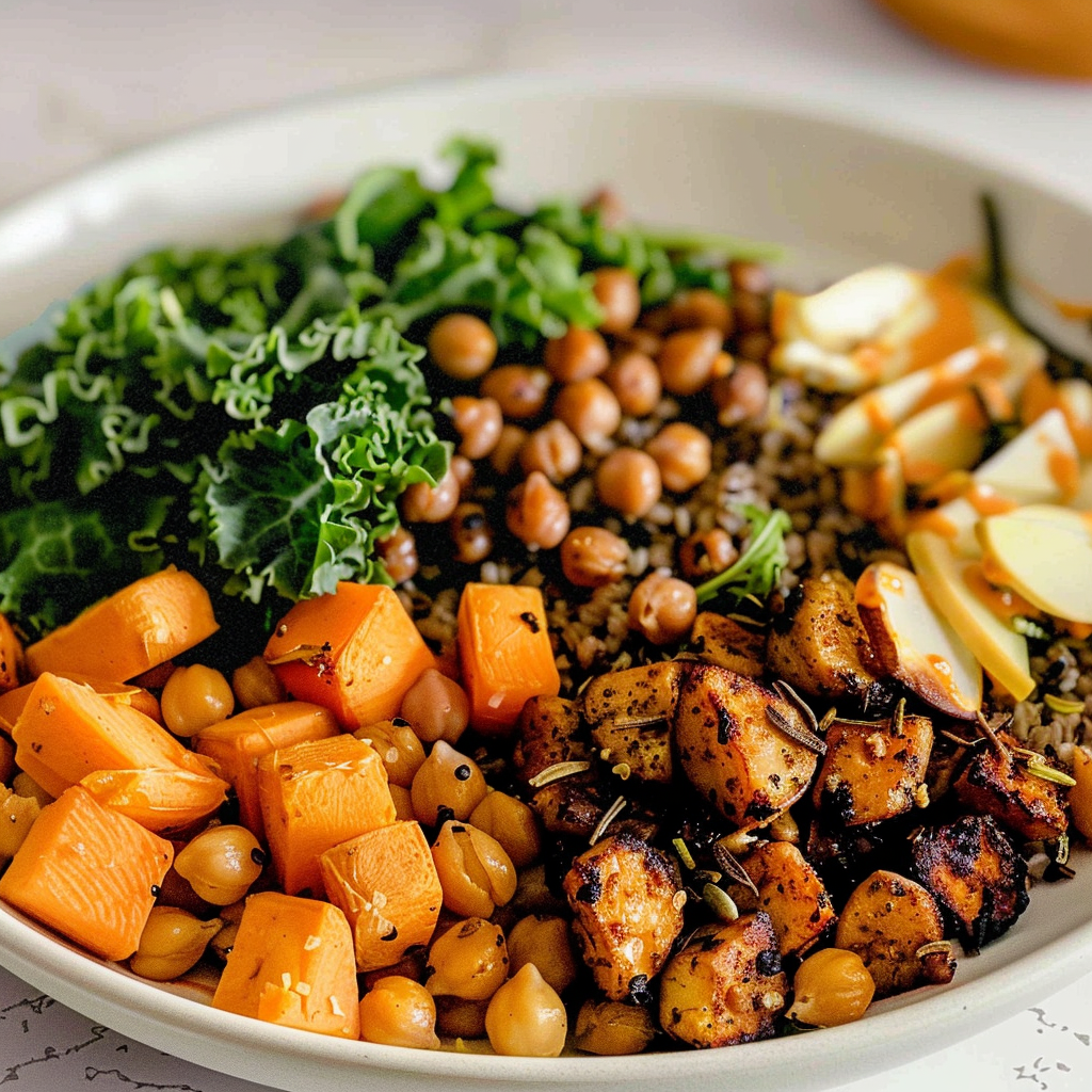 Recipe preparation for Autumn Harvest Chickpea Bowls