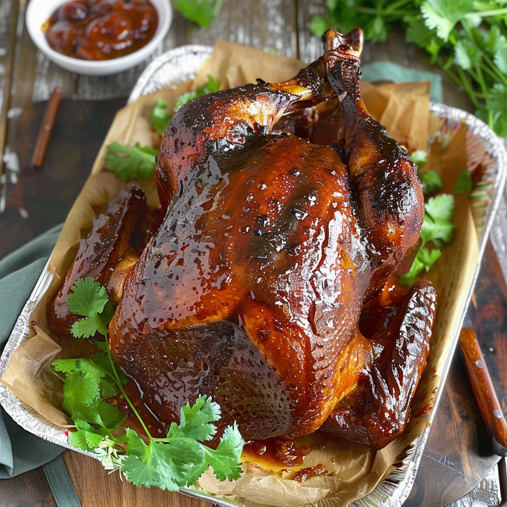 Recipe preparation for spicy glazed turkey