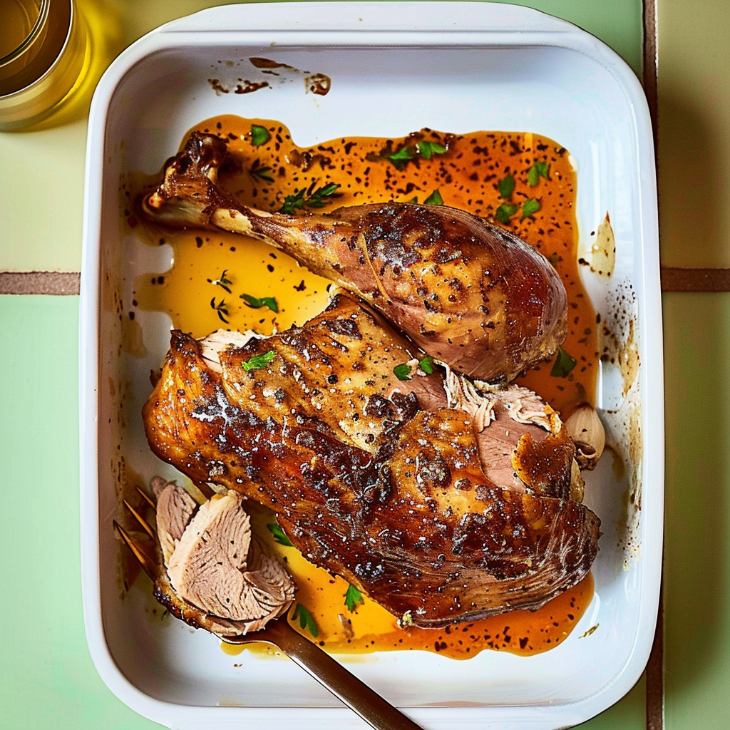 Recipe preparation for Turkey leg confit