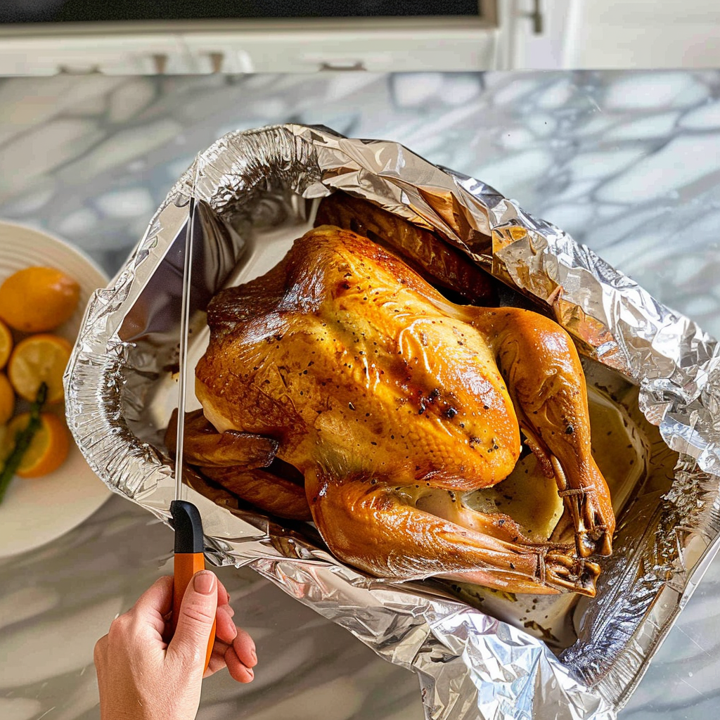 Recipe preparation for Foil-Baked Turkey