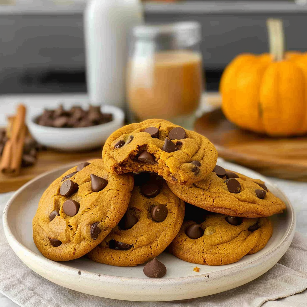 Recipe preparation for Pumpkin Chocolate Chip Cookies