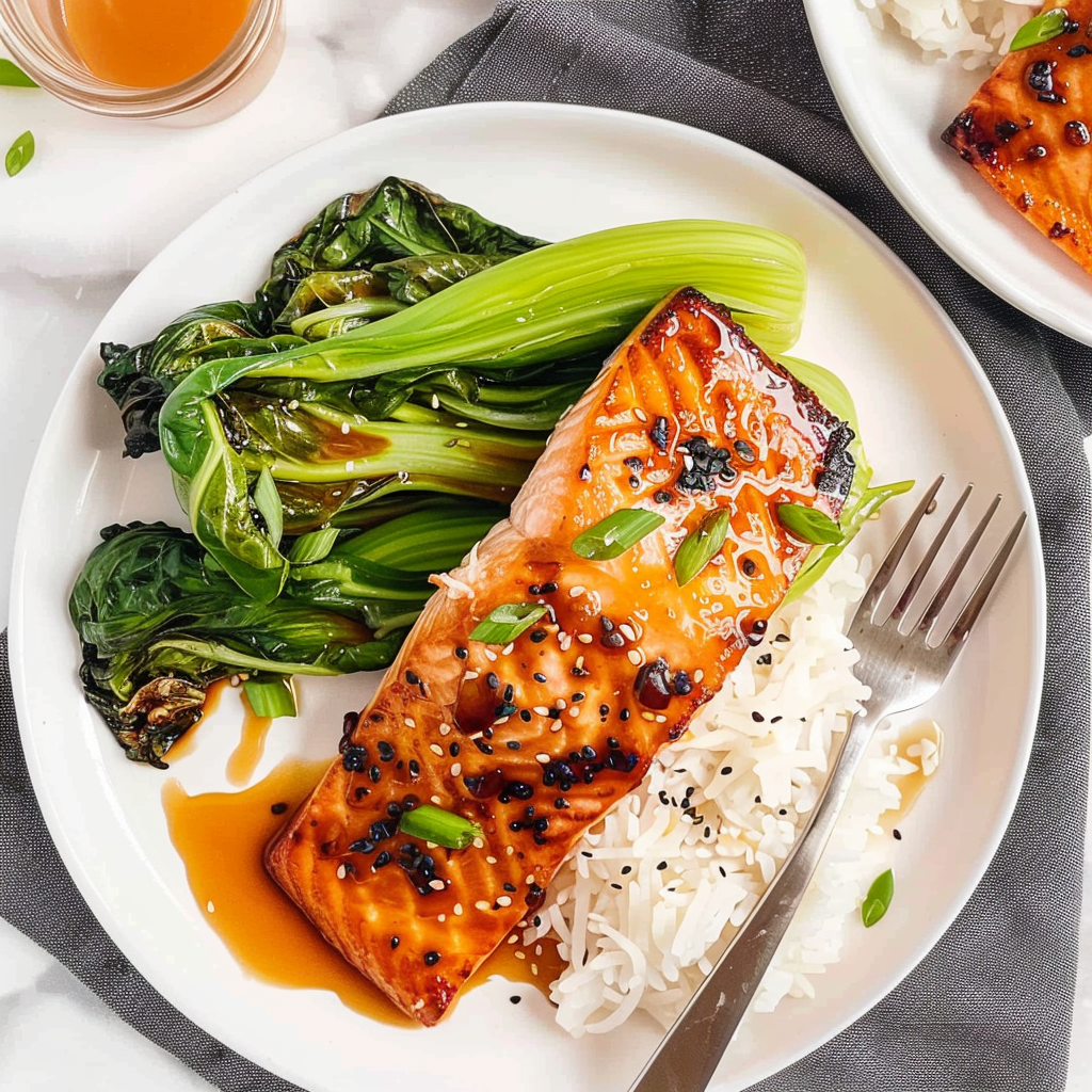 Recipe preparation for Miso‑Glazed Salmon