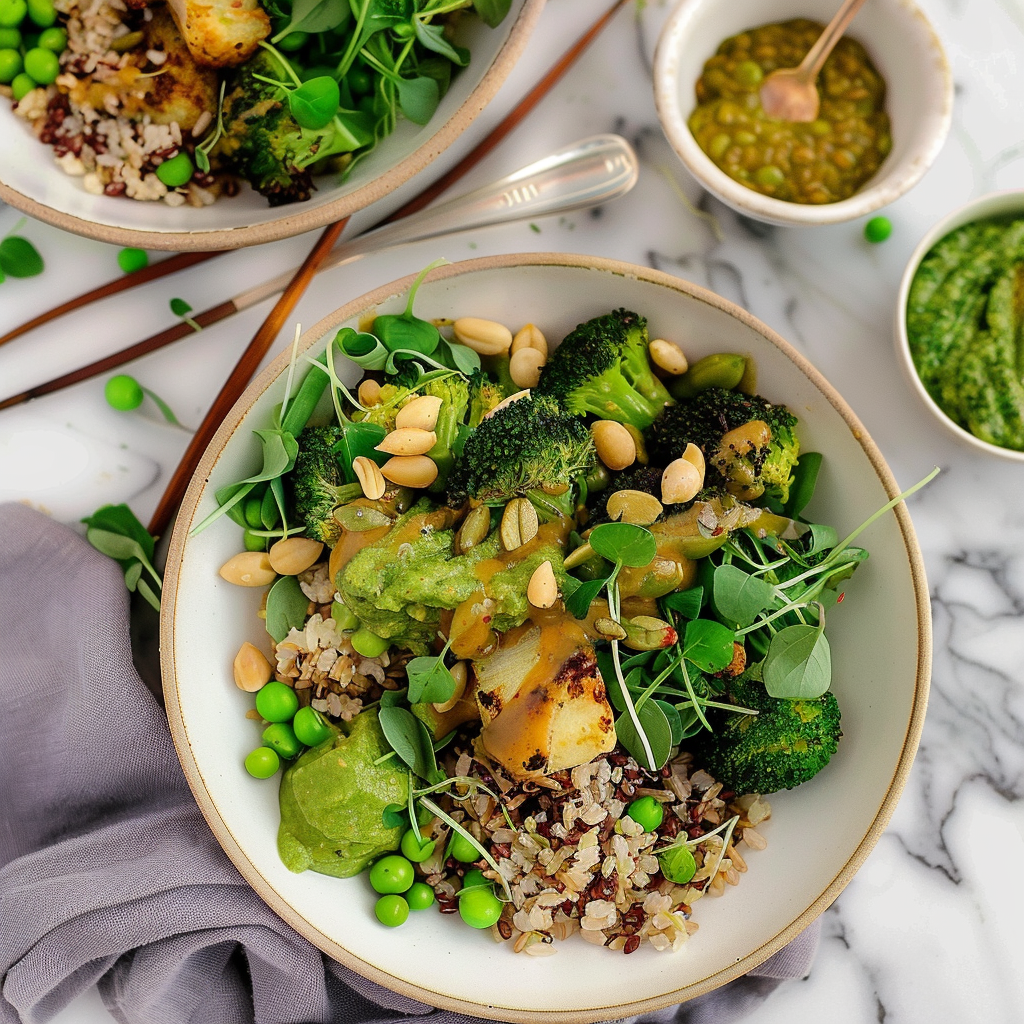 Recipe preparation for Grain & Veggie Bowls