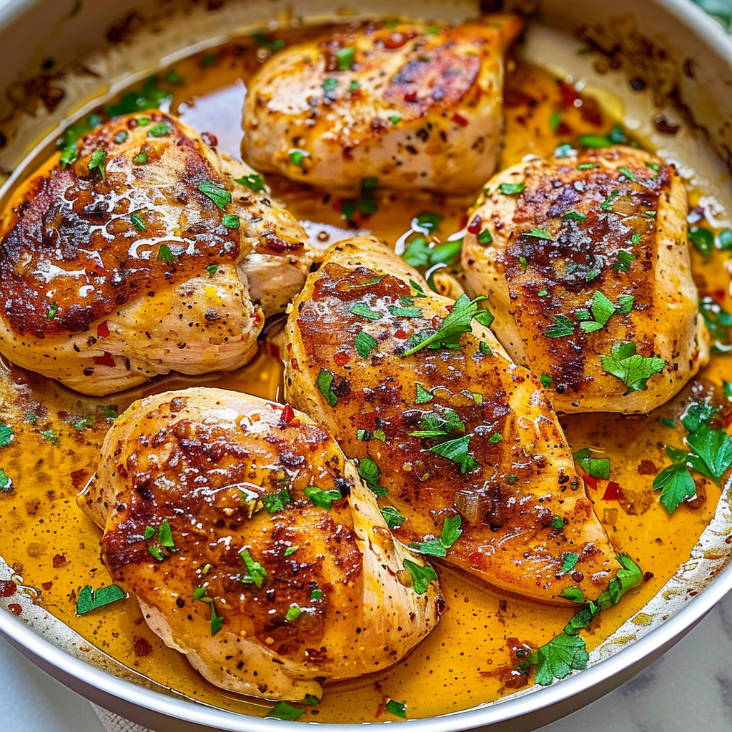 Recipe preparation for Garlic Butter Chicken