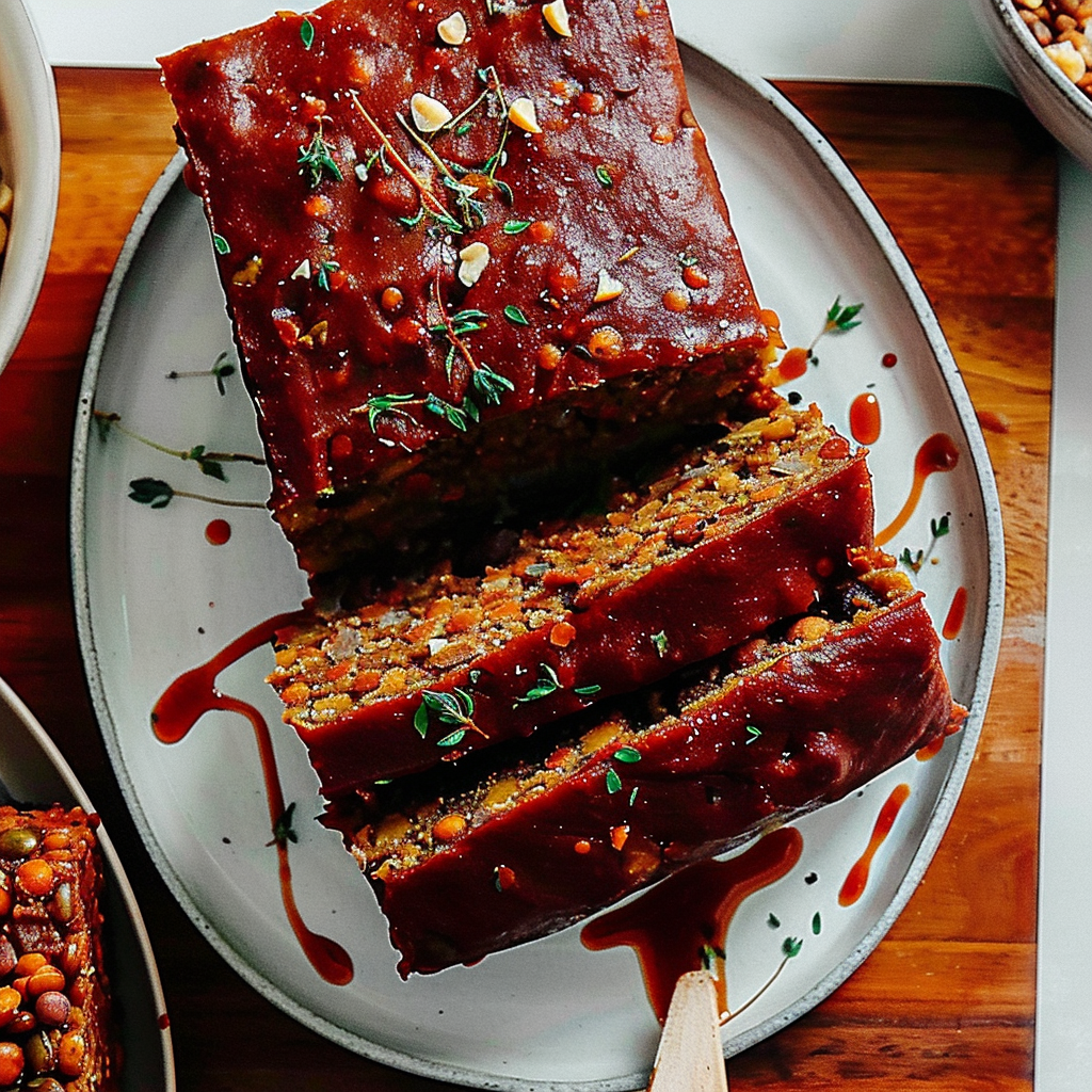 Recipe preparation for Vegan Thanksgiving Lentil Walnut Loaf