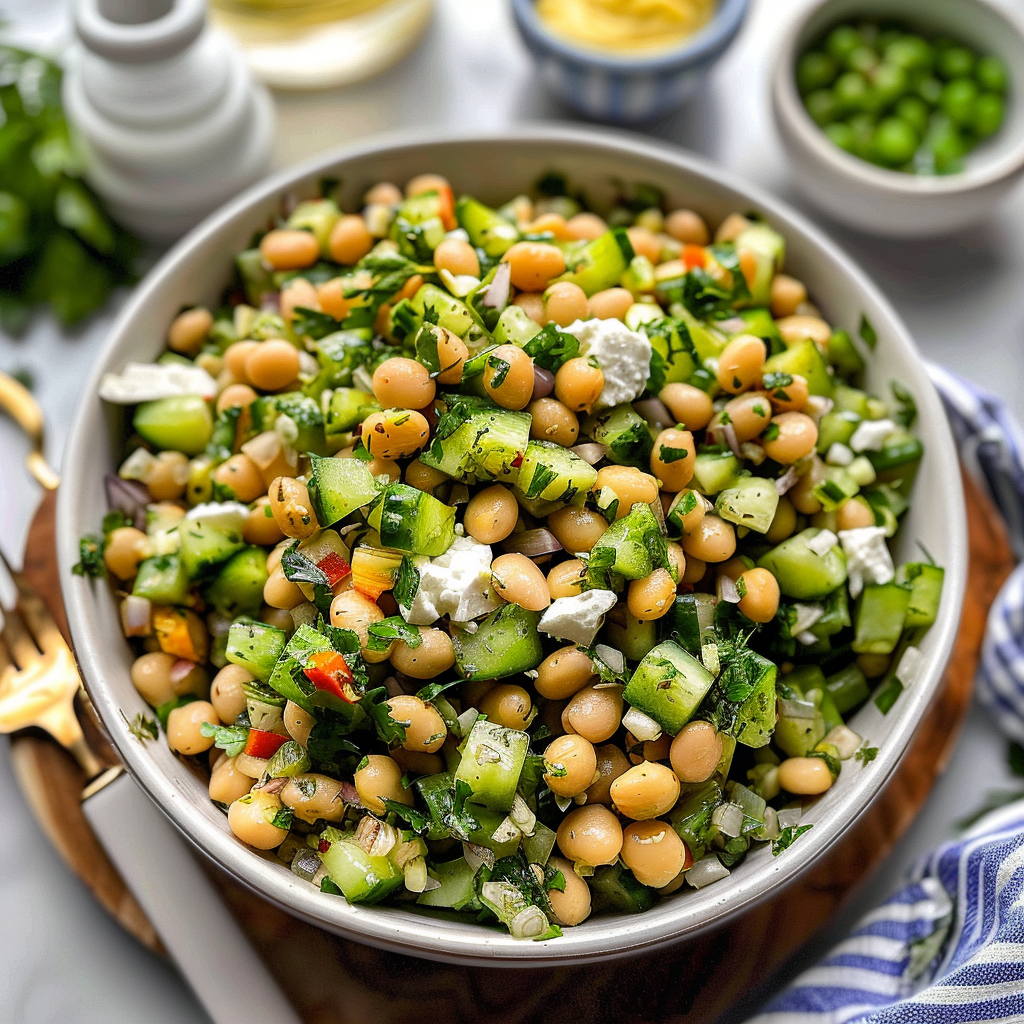Recipe preparation for Dense Bean Salad