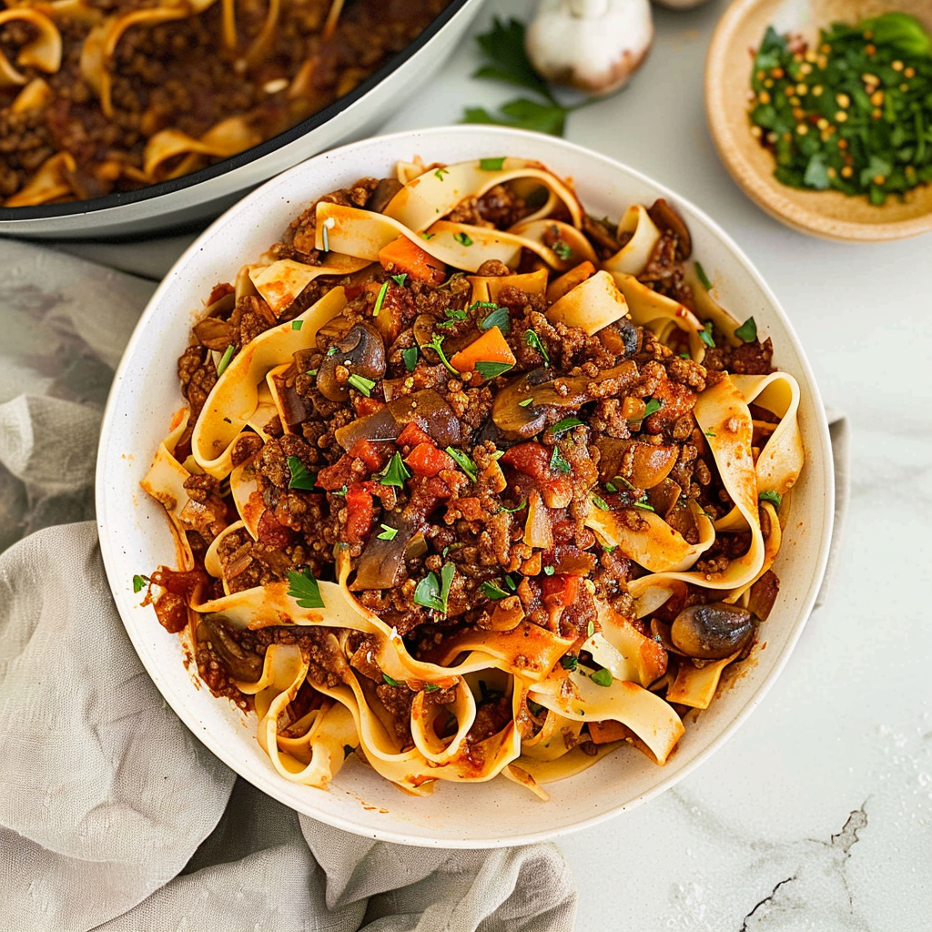 Recipe preparation for Plant‑Forward ‘Umami Bomb’ Mushroom Bolognese