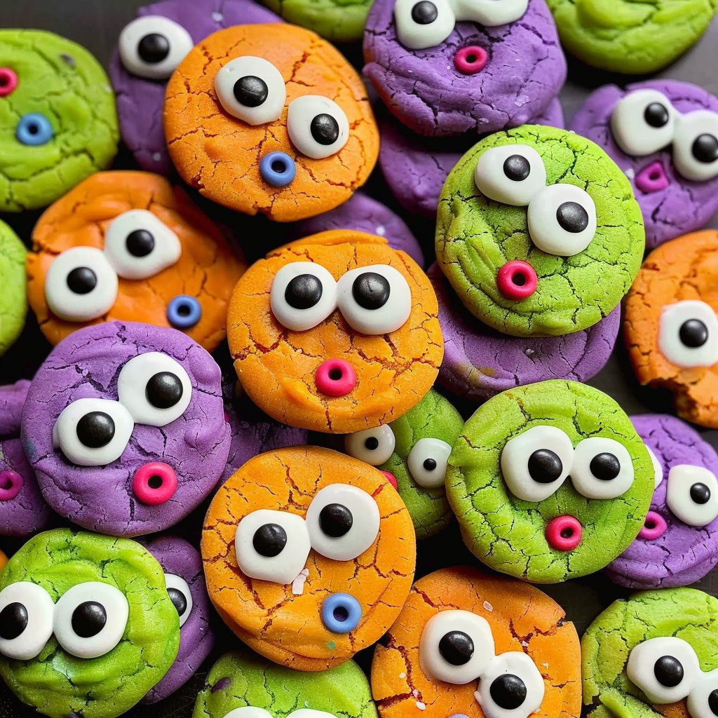 Recipe preparation for Googly Monster Cookies
