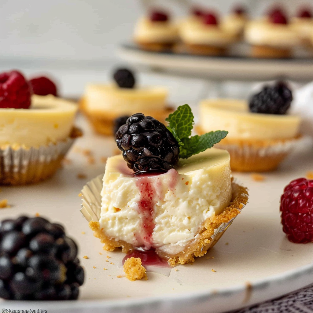 Recipe preparation for Mini Cheesecake Bites