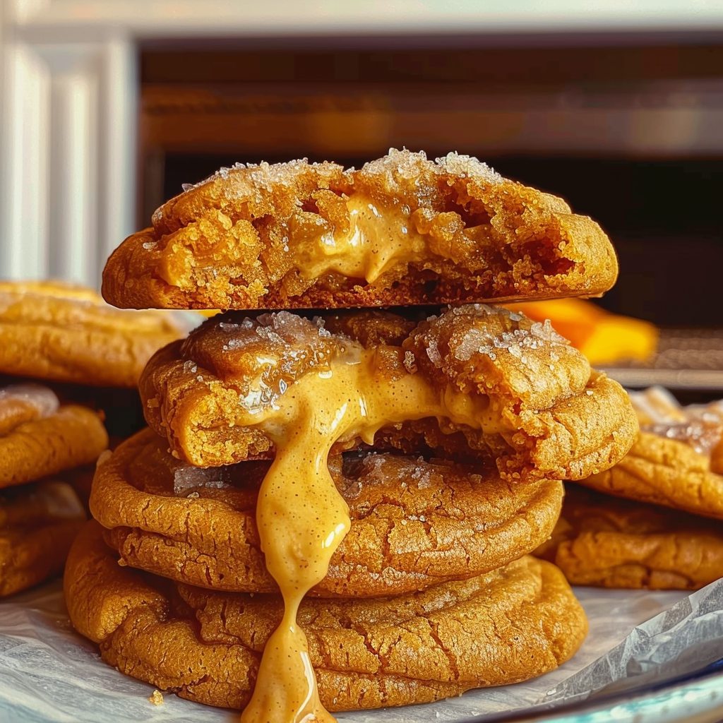 Recipe preparation for Pumpkin Cheesecake Cookies