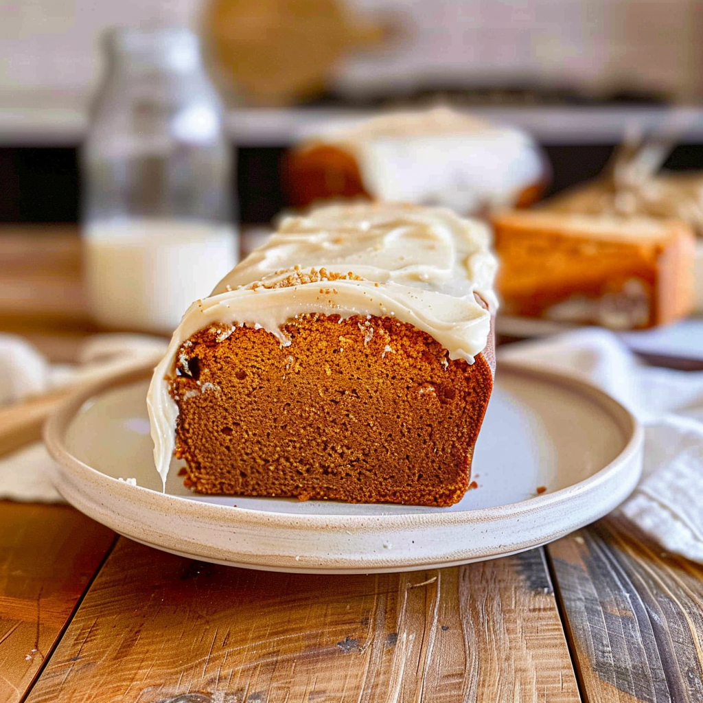 Recipe preparation for Pumpkin Bread with Cream Cheese Frosting