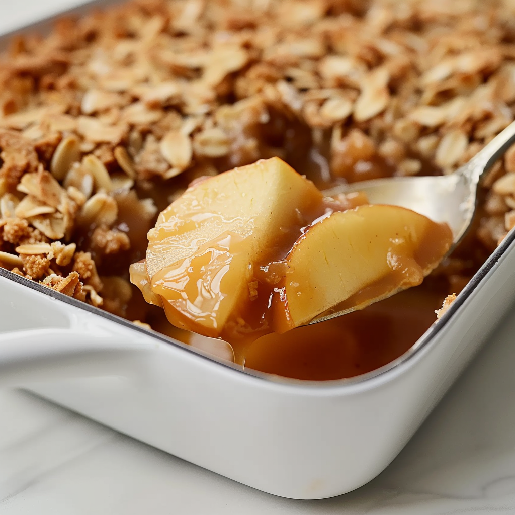 Recipe preparation for Apple Crisp with Canned Apple Filling