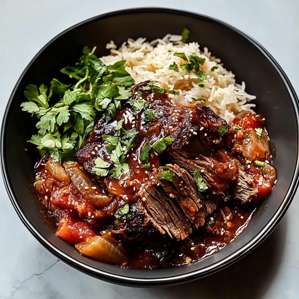 Recipe preparation for Korean Style Pot Roast