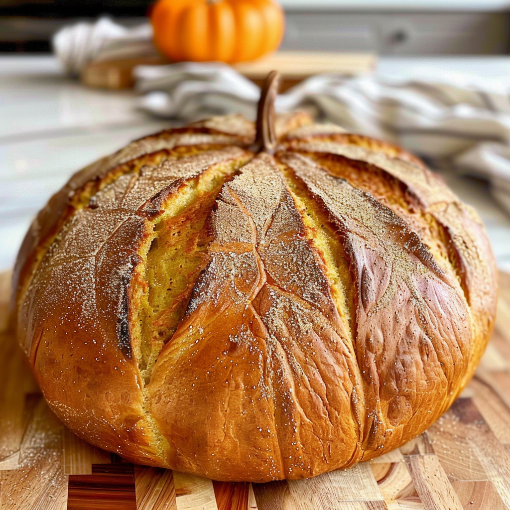 Recipe preparation for Pumpkin Sourdough Bread
