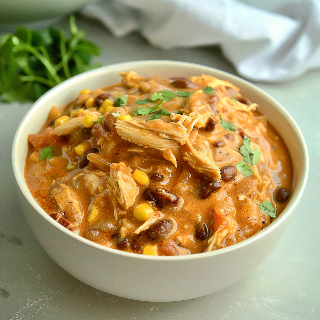 Recipe preparation for Slow Cooker Cream Cheese Chicken Chili