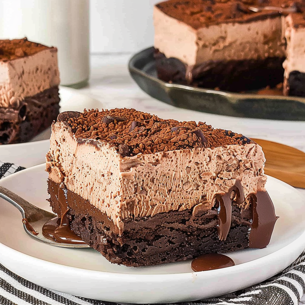 Recipe preparation for Chocolate Mousse Brownies