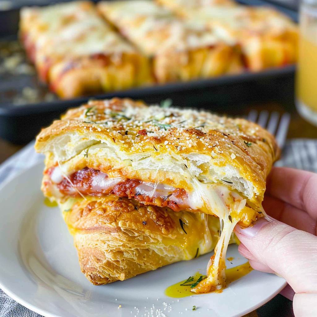 Recipe preparation for Italian Crescent Roll Sandwich Bake