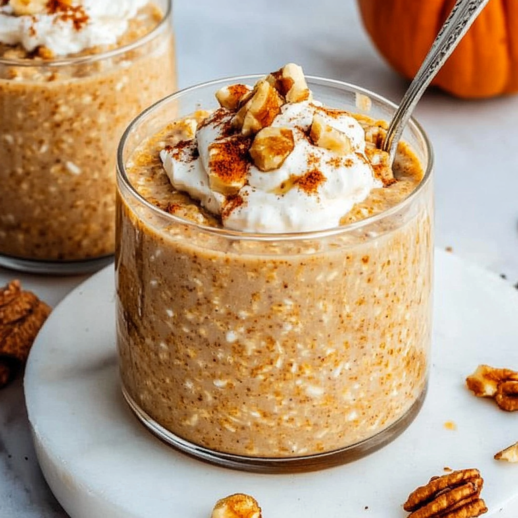 Recipe preparation for Pumpkin Spice Overnight Oats