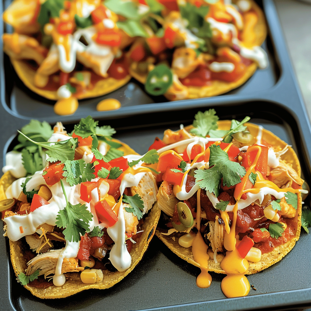 Recipe preparation for Mexican Rotiserrie Chicken Tostadas