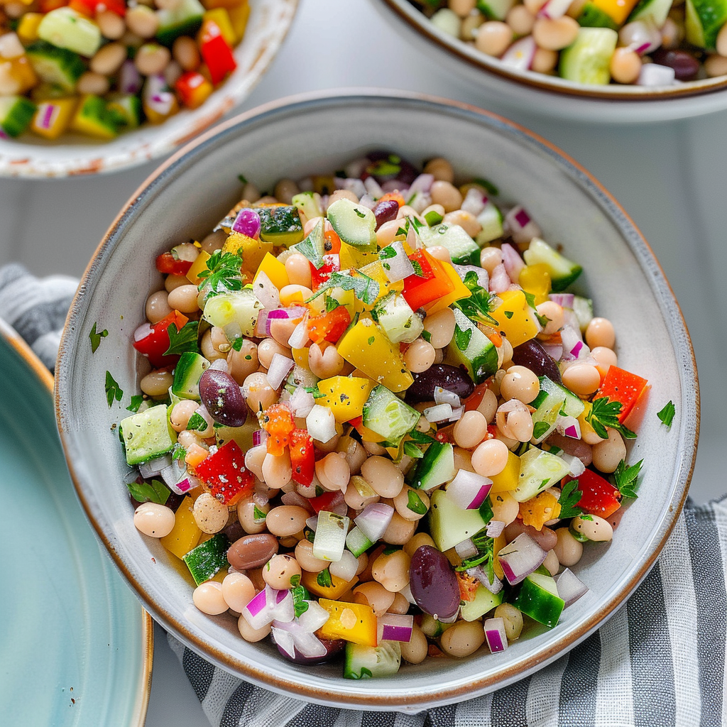 Recipe preparation for Dense Bean Salad