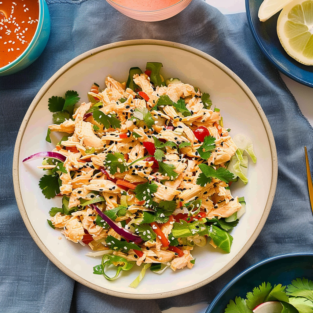 Recipe preparation for Bang Bang Chicken Salad